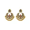 Boucles d'oreilles Jhumka indiennes turques, couleur or classique, Vintage, fleur, perles de cristal, pompon, Oorbellen