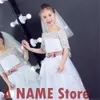 Nowa biała Ivory Dzieci Dziewczyny Pierwsza Komunia Weils Tiul Z Grzebień Kwiat Ślubny Dziewczyna Weil Voal Mariage Fille Double Warstwy X0726