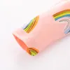 Vår Höst Kids Printing Klänningar för Girls Princess Girl Långärmad Rainbow 2-6yrs 210429