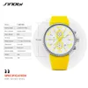 SINOBI Fashion Men Women's Sports Watches Stopwatch Waterproof Sile Band Running Chronograph Watch relojes para hombre X0524