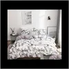 Sets Duvet With Pillowcases Marble Bedding Set Quilt Cover Men Women Girls Soft Home Bedclothes Single Twin Queen King Size Gvoyz Sxtns