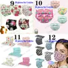 105 Pattern Adult Mask 10PCS Confezione al dettaglio Stilista di moda Maschere per il viso 3 strati Bellissima maschera mascarilla antipolvere monouso nera non tessuta