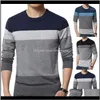 Chic Hommes Couleur Bloc O Cou À Manches Longues Pull Pulls Hommes Blouse Tricoté Sweater1 Djksy Fwp7G