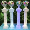 Colonne romaine en plastique blanc, 10 pièces, Design européen, accessoires de décoration de mariage, piliers lumineux LED, fournitures de tir dans les allées de fête