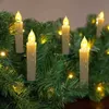 LED Elektronisches Kerzenlicht Flammenloses Blinken mit Timer-Fernbedienung Weihnachtsbaum Kerzensauger Fensterkerzen Wohnkultur 210702