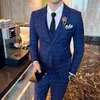 Męskie Garnitury Blazers Garnitur Business Formal Wear Groom Wedding Korean Slim Plaid Brytyjski Styl Płaszcz Mężczyźni