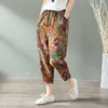VANOVICH Summer Femmes Pantalons Coton Lin Casual Femelle Pluz Taille Dames Harem 210615