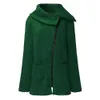 여성 패션 모직 후드 가을 겨울 긴 소매 불규칙한 칼라 스웨터 패킷 플러스 크기 5XL 코트 210428