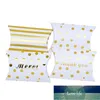 Emballage cadeau 10pcs décoration de mariage points d'or oreiller forme boîtes biscuits bonbons emballage sacs bébé douche fête d'anniversaire décor1 prix usine conception experte qualité