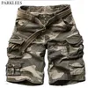 Camouflage Katoen Cargo Shorts Mannen Mode Multi Zakken Korte Broek Mannen Comfort Losse Werk Shorts Pantalones Cortos Hombre 210522