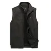 Men's Vests Winter Vest Thicken Fleece Waistcoat Cotton Sleeveless Casual Jacket Male Super Warm Clothing Khaki Black L-4XL