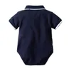 2021 Summer Baby Boy Clothing Set Brand Baby Bodysuit + Shorts Gentleman Costume Infantil Menina Sport Baby Set G1023