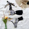 Nieuwe stijl badpak Europese en Amerikaanse bikini dames badpak one-schouder badpak bedrukte bikini 2020 bonen pantsx0523