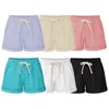 Summer mulheres largura shorts de algodão algodão altos bolsos de cordão casual girl plus size m-6xl aic88 feminino
