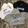 Thrasher Ice Fire Flame Sweater Hooded Wang Yibo039s Same Men039s and Women039s Loose Pullover 795
