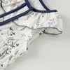 Bear Leader Summer Flowers Vêtements Toddler Baby Floral Print Rompers Infant Girls Ruffles Collar Bodys born Clothing 0-2Y 210708