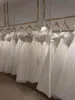 Белое кружевное фатиновое платье цвета слоновой кости на бретельках, свадебные платья, платье невесты, плюс формальный размер макси, 2–26 Вт, 328 328