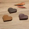 Bookmark 2pcs lederen vintage papieren clips Love Heart Design Book Mark School Office Clip Page Holder Steererij