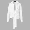 Kvinnors Blusar SHIRTS 2022 CELMIA KVINNOR LAPEL CARDIGAN FASHION PLATED LIGHT VIKTIG SUNSCREEN SEXY OPEN CHEST TIE Knot Tops Streetwear