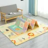 Xpe Vattentät Mjukt Golv Dubbelsidig Fällbar Crawling Carpet Baby Play Mat Pedagogiska Leksaker Kids Activity Rug Folding Blanket 210724