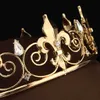 Оптом круг золотые выпускные аксессуары король мужской короны круглые имперские тиара 210707