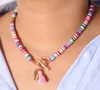 Bohemien choker ketting vrouwen kleurrijke kwast charme shell ketting mooie sleutelbeen ketting partij vriendschap geschenk sieraden GC674