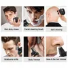 6in1 Bakım Kiti Elektrikli Tıraş Makinesi Saç Düzeltici Şarj Edilebilir Elektrikli Jilet Erkekler Islak Kuru Kel Tıraş Makinesi Yüz Vücut Sakal P0817