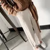 JXMYY Kış Kalınlaşmak Kadınlar Harem Pantolon Rahat İpli Bükülmüş Örme Pantolon Femme Chic Sıcak Kadın Kazak Pantolon 211006