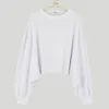 Coton décontracté solide T-shirt Femme manches chauve-souris courtes T-shirt ample femmes printemps Vintage col rond blanc t-shirts hauts 12877 210512