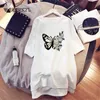 Donne Mini DrButterfly Sexy T-Shirt Abiti moda estate Plus Size Casual Donna Abiti Top Nero Bianco Prendisole Carino X0529