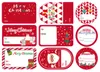 Santa Kardan Adam Ağacı Geyik Hediye Etiket Sticker Noel Günü Parti Dekorasyon