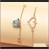 Entrega de jóias de jóias de jóias 2021 FZ0143 Europa e America Ornamento Cruzado Versátil Diamante Versátil Conjunto de Diamond Pé Ornamentos de Foot