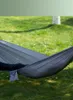 Hammocks Ao Ar Livre Parachute Parachute Portátil Handy Tecido Hammock Campo Caminhada Camping Barraca Jardim Swing Cama de suspensão com cordas Carabiners 44Colors WMQ790