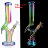 glow in the dark bong hookahs smoking pipe bubbler heady glass dab rigs dowmstem perc dabber ice catcher cigarette