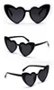 Love Heart Sunglasses for Women 2021 Fashionable Cat Eye Black Pink Red Shape Sun Glasses Men Uv400 18503 20 pairs