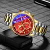 Wristwatches OLENSE Quartz Watch Men 2021 Top Brand Automatic Date Wristwatch Stainless Steel Waterproof Chronograph Fashion Casual Tool Box