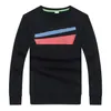 German brand men's winter and autumn hoodies casual loose solid color stripe print long sleeve tops outdoor male sweatshirts