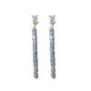 Fashion Crystal Drop Classic Geometric Long Dangle Female Earrings Korean For Woman 2021 Jewelry Wholesale