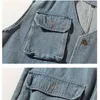 BOLUBAO Brand Men Denim Vest Spring Men's Retro Classic Casual Denim Vest Fashion Multi-Pocket Slim Fit Wild Vest Coat Male 210518
