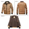 Winter Mens PU Jacket Thick Warm Men's Motorcycle Jacket Fashion Windproof Leather Coat Male Size 3XL 211025