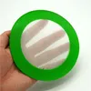 Green Round Shape Silikonowe Maty Wax Non-Stick Podkładki Silikon Sucha Zioła Mata Żywności Mata do pieczenia Dabber Arkusze Słoiki Dąb Pad RRD11452