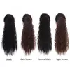 22 Inches Deep Wave Synthetic Clip in Ponytail Wrap Around Ponytails Simulation Human Hair Extensions Bundles AOSI22P