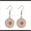 Dangle & Chandelier Jewelry Delivery 2021 Drop Earring Sier Rose Gold Color Fit 12Mm Snap Button Diy Noosa Chunk Stud Earrings Wholesale Onfj