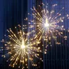 5/10 sztuk Boże Narodzenie wiszące Starburst String Light Miedziany Drut Fajerwerk Fairy Garland Light Do Home Garden Wedding Party Decor