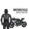 Giacca + pantaloni da moto Nero Moto Motocross Racing Armatura per il corpo Equipaggiamento protettivo Guardia Equiment S-5XL Abbigliamento