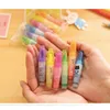 Highlighters 6colors/ Pack Highlighter Cartoon Cute Creative Candy Colored Pens Highlight Marker Student School Stationery Supplies