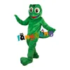 Mascot Costumes1052 Green Frog Salmon Mascot Costume Adult Cartoon Character Outfit Suit