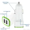 LED Dual USB Car Charger 5V/2.1A 2 Port Power Adapter Vehicle Portable Usb Chargers For Samsung Xiaomi