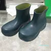 Projektant krótkie buty Buty Casual Candy Color Rainboots 2021 PVC Nagie zielone kobiety Kałuży Wodoodporne platforma gumowe