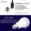 Ampoule LED E27, contrôle intelligent, lumière RGB variable 5W 10W 15W RGBW, lampe colorée changeante, blanc chaud, décor Home3895276